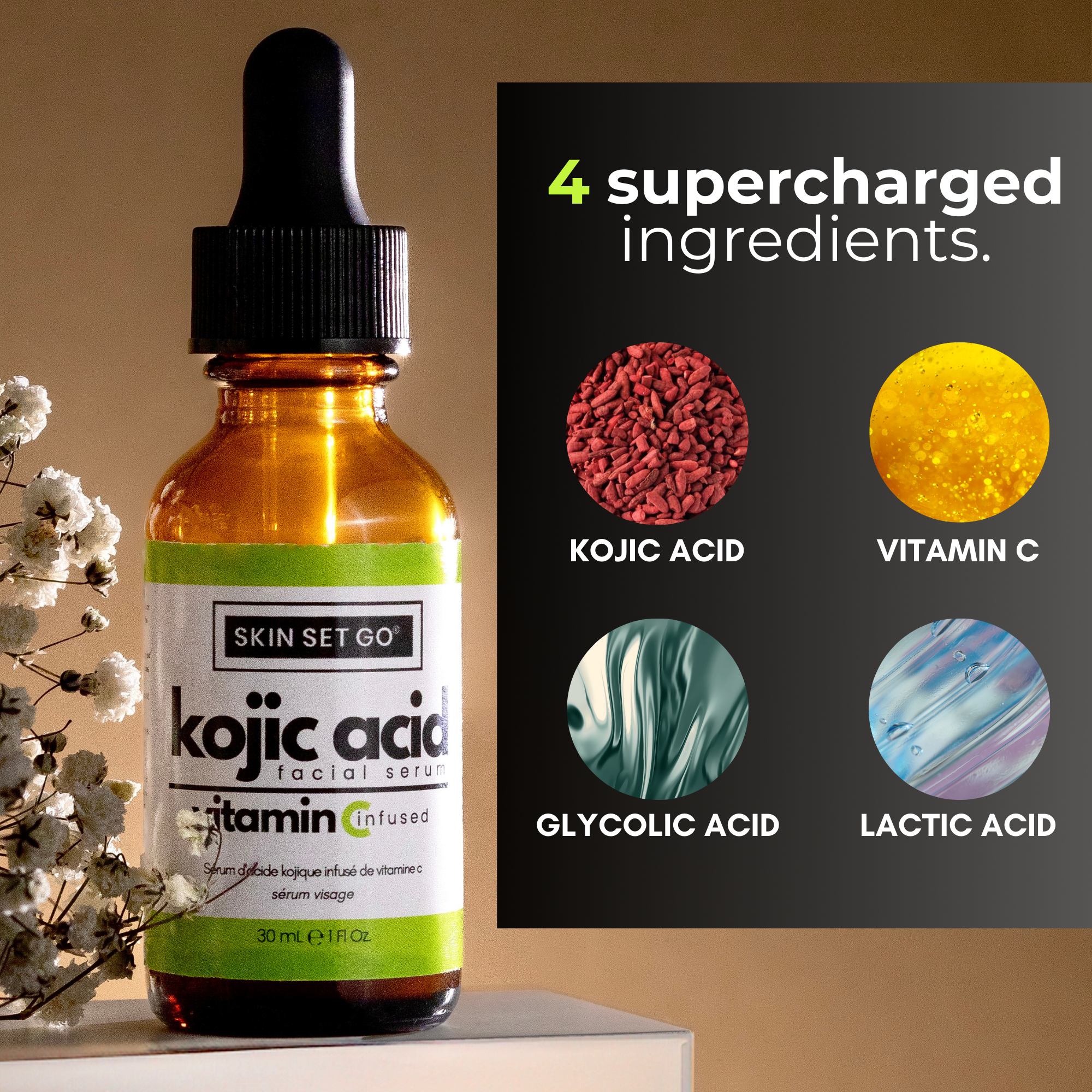 SKINSETGO KOJIC ACID SERUM INGREDIENTS
